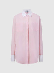 Reiss Tops | Grace Plain Plain Collared Shirt Pink - Women