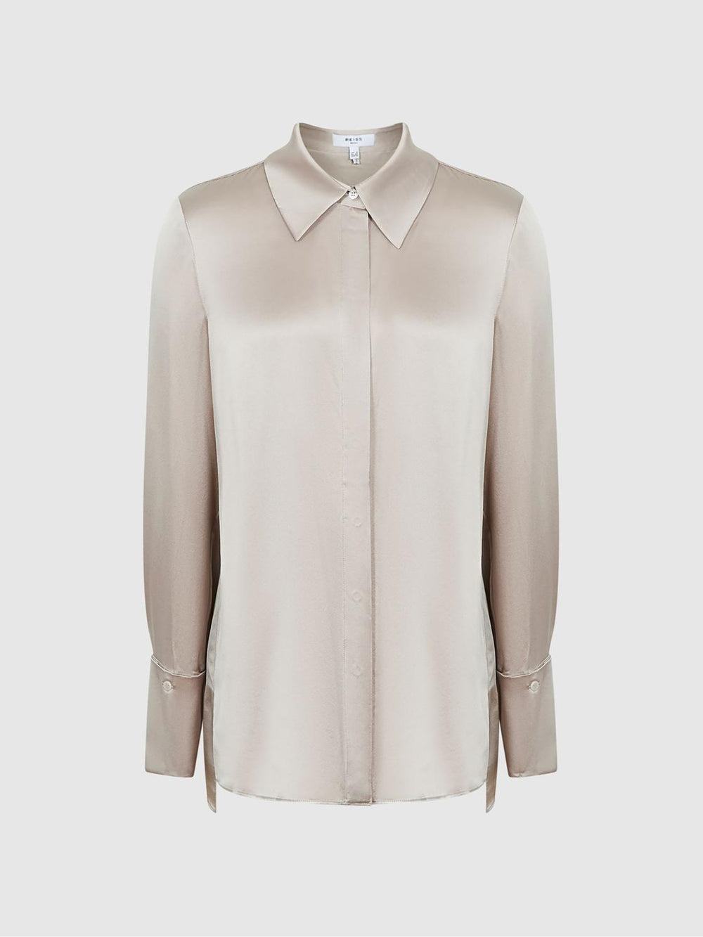 Reiss Tops | Hailey Silk Shirt Champagne - Women