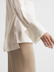 Reiss Tops | Hailey Silk Shirt Ivory - Women