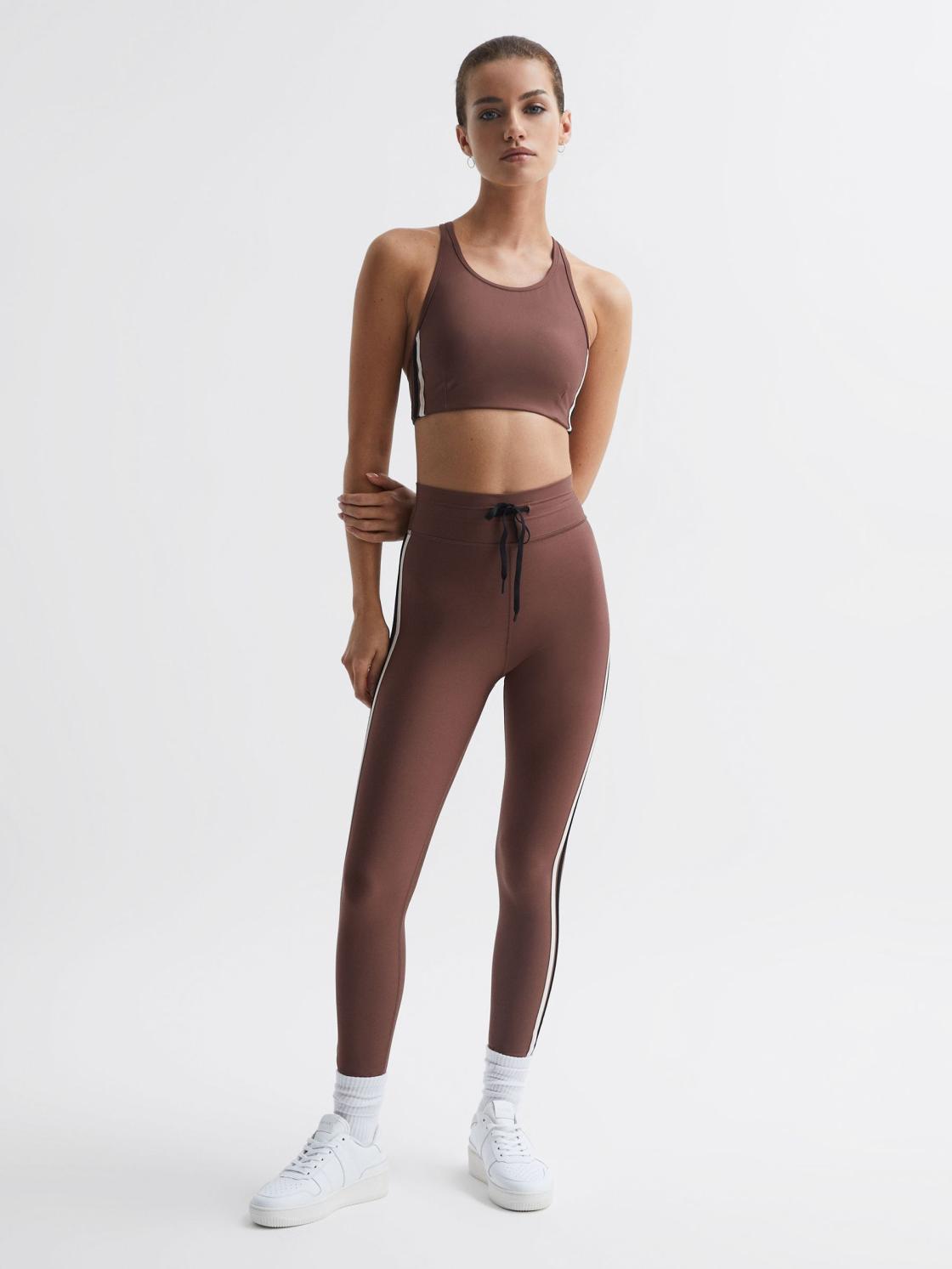 Reiss Tops | Hustle Linda The Upside Racerback Sports Bra Brown - Women