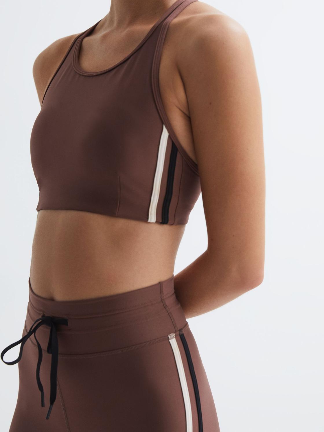 Reiss Tops | Hustle Linda The Upside Racerback Sports Bra Brown - Women