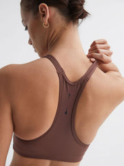 Reiss Tops | Hustle Linda The Upside Racerback Sports Bra Brown - Women
