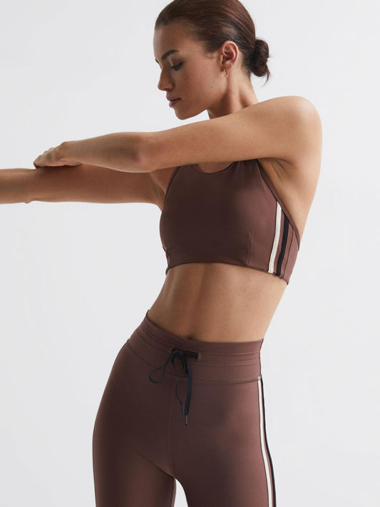 Reiss Tops | Hustle Linda The Upside Racerback Sports Bra Brown - Women