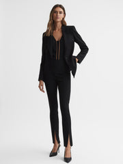 Reiss Tops | Jessy Sleeveless V-Neck Vest Black/camel - Women