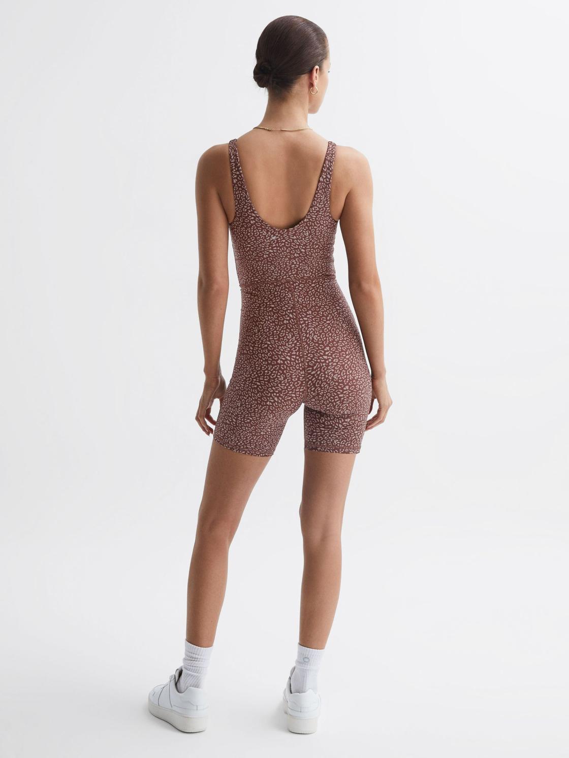 Reiss Tops | Leo The Upside Bodysuit Brown Print - Women