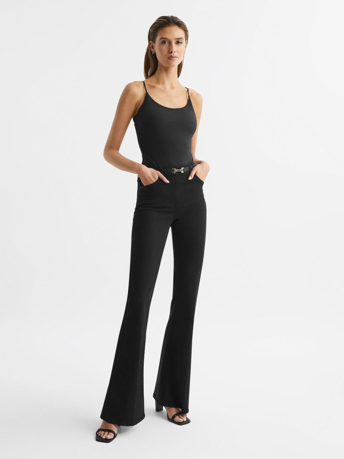 Reiss Tops | Lucy Strappy Body Black - Women