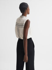 Reiss Tops | Mollie Sheer Striped Blouse Ivory - Women