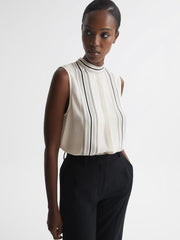 Reiss Tops | Mollie Sheer Striped Blouse Ivory - Women
