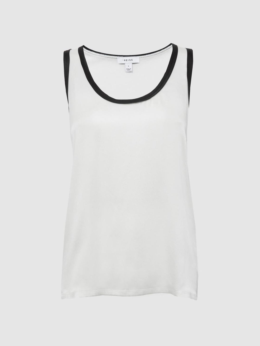 Reiss Tops | Riley Silk Front Vest Aqua - Women