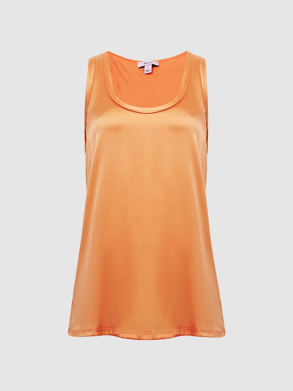 Reiss Tops | Riley Silk Front Vest Aqua - Women