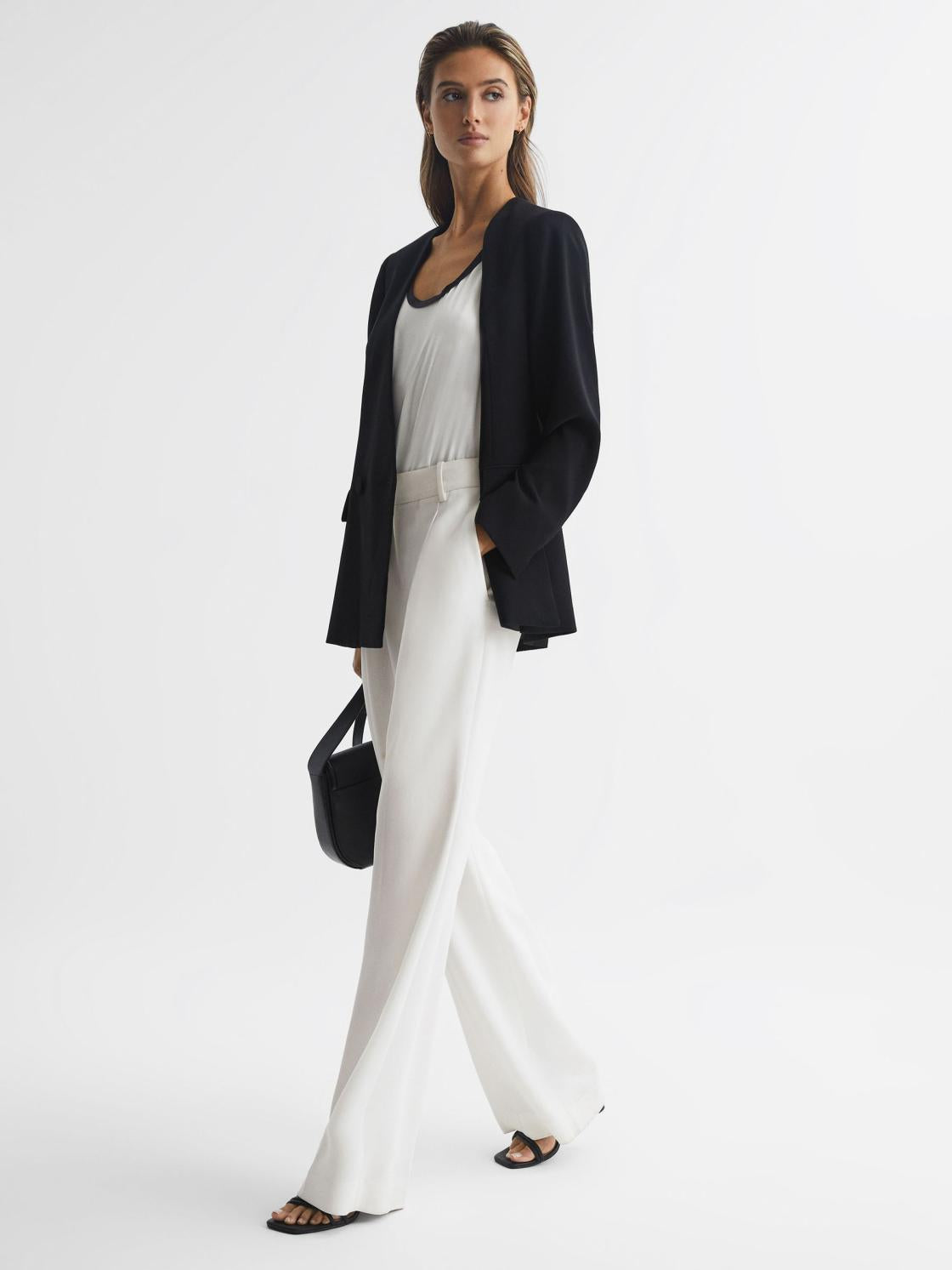 Reiss Tops | Riley Silk Front Vest Aqua - Women