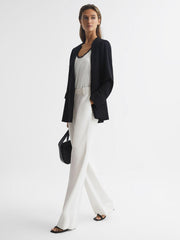 Reiss Tops | Riley Silk Front Vest Aqua - Women