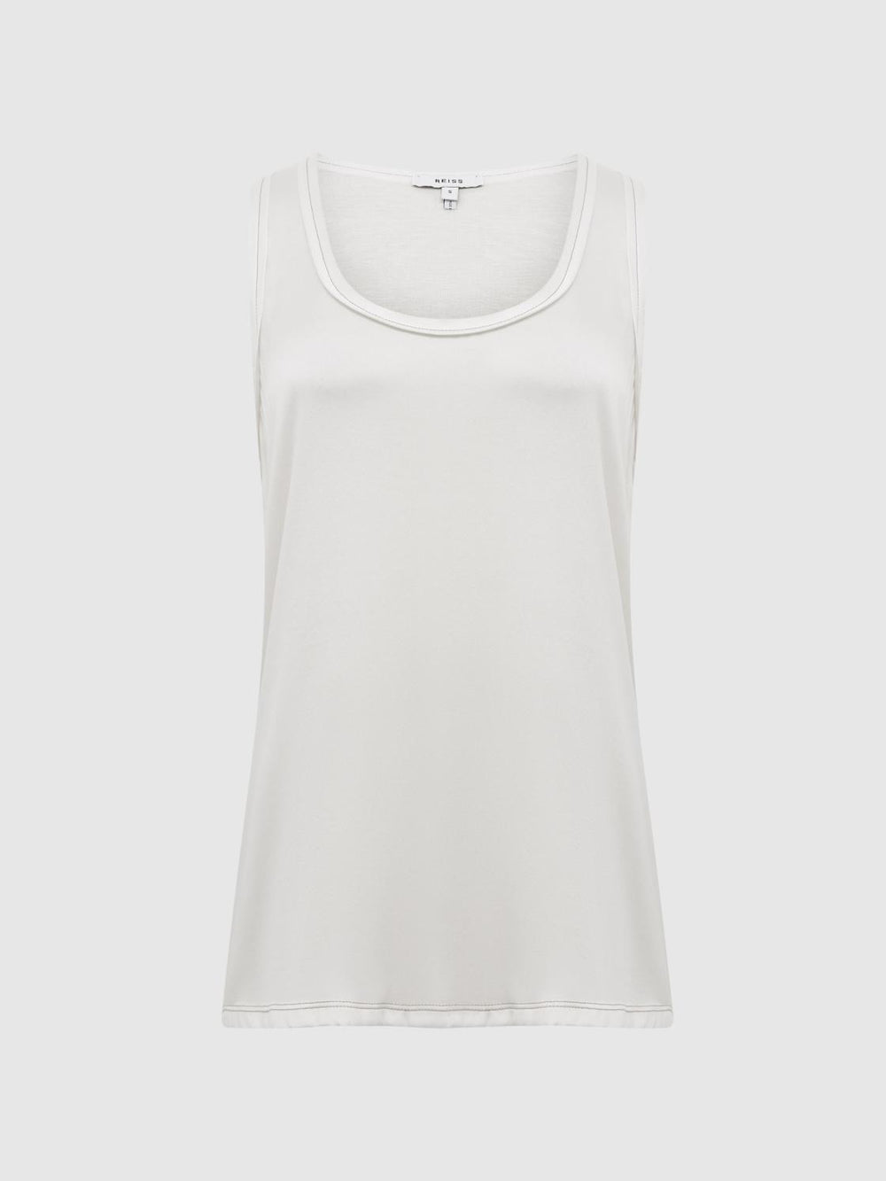 Reiss Tops | Riley Silk Front Vest White - Women