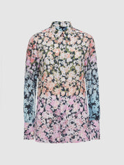 Reiss Tops | Serena Floral Print Concealed Button Shirt Multi - Women