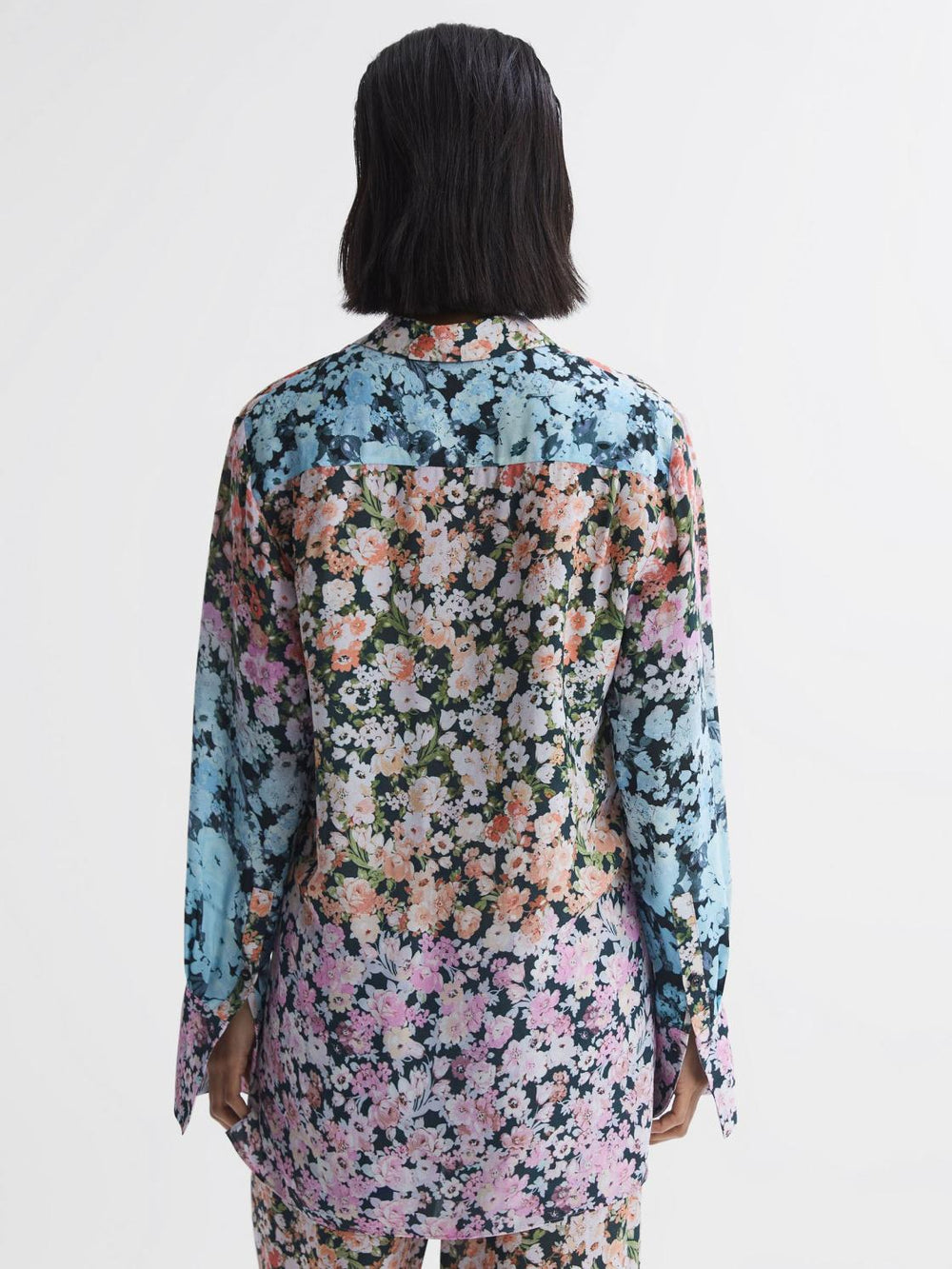 Reiss Tops | Serena Floral Print Concealed Button Shirt Multi - Women