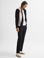 Reiss Tops | Tara Cotton Motif Crew Neck T-Shirt White - Women