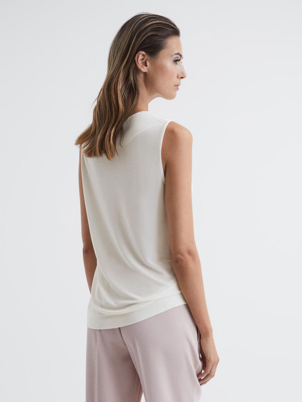 Reiss Tops | Taylor V-Neck Shell Blouse Black - Women