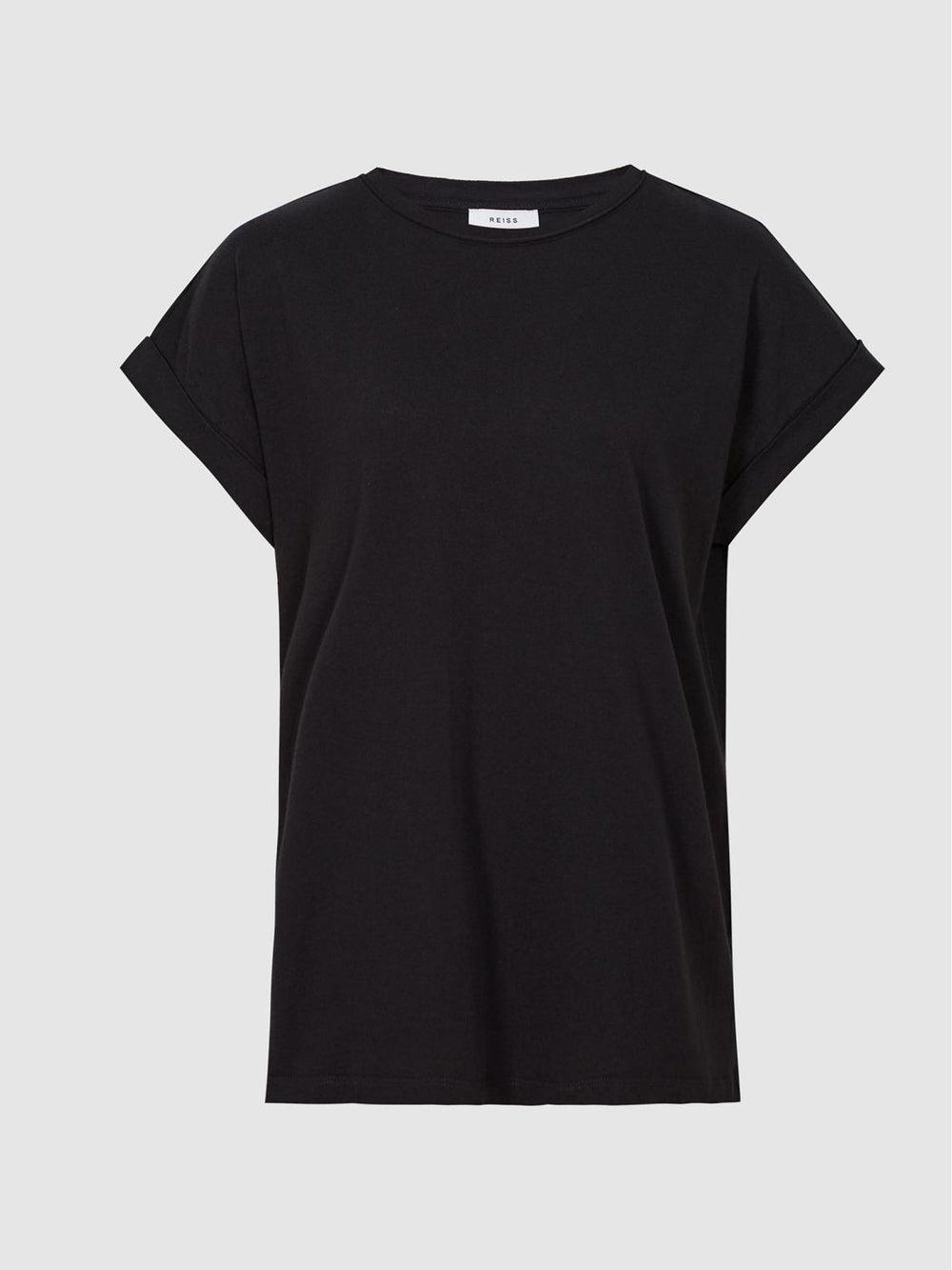 Reiss Tops | Tereza Crew T-Shirt Black - Women