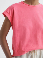 Reiss Tops | Tereza Crew T-Shirt Black - Women