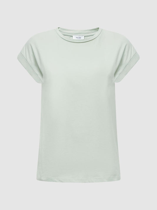 Reiss Tops | Tereza Crew T-Shirt Mint - Women