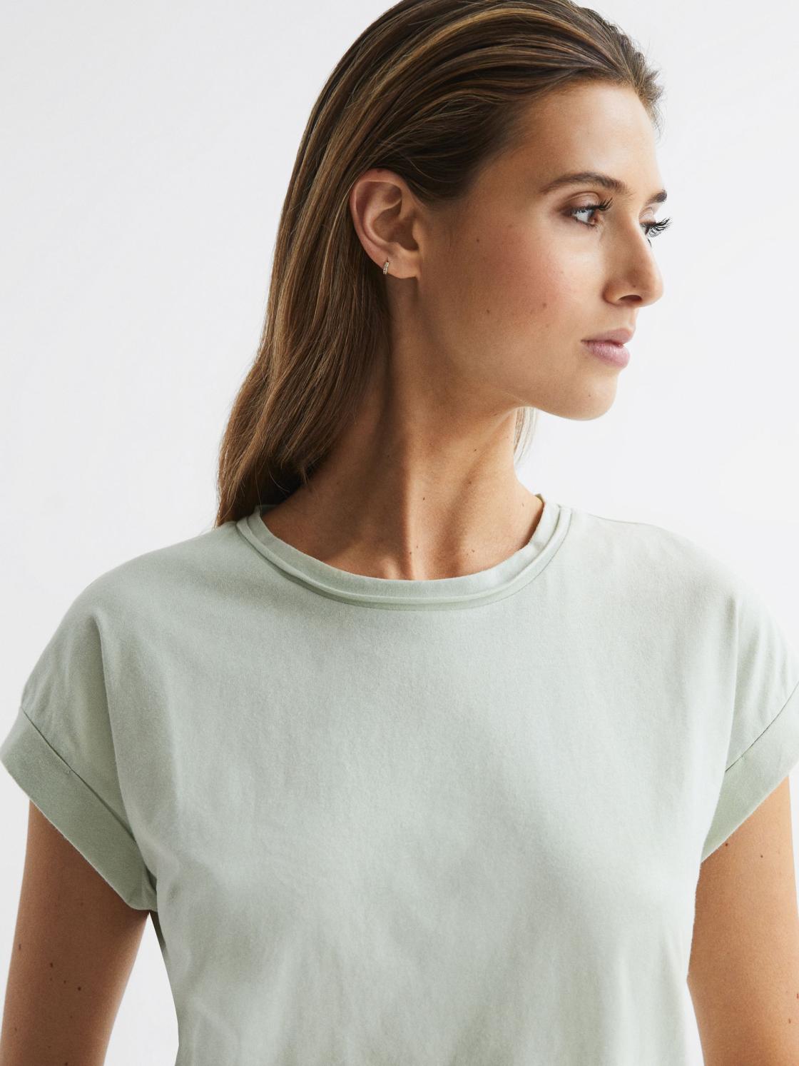 Reiss Tops | Tereza Crew T-Shirt Mint - Women