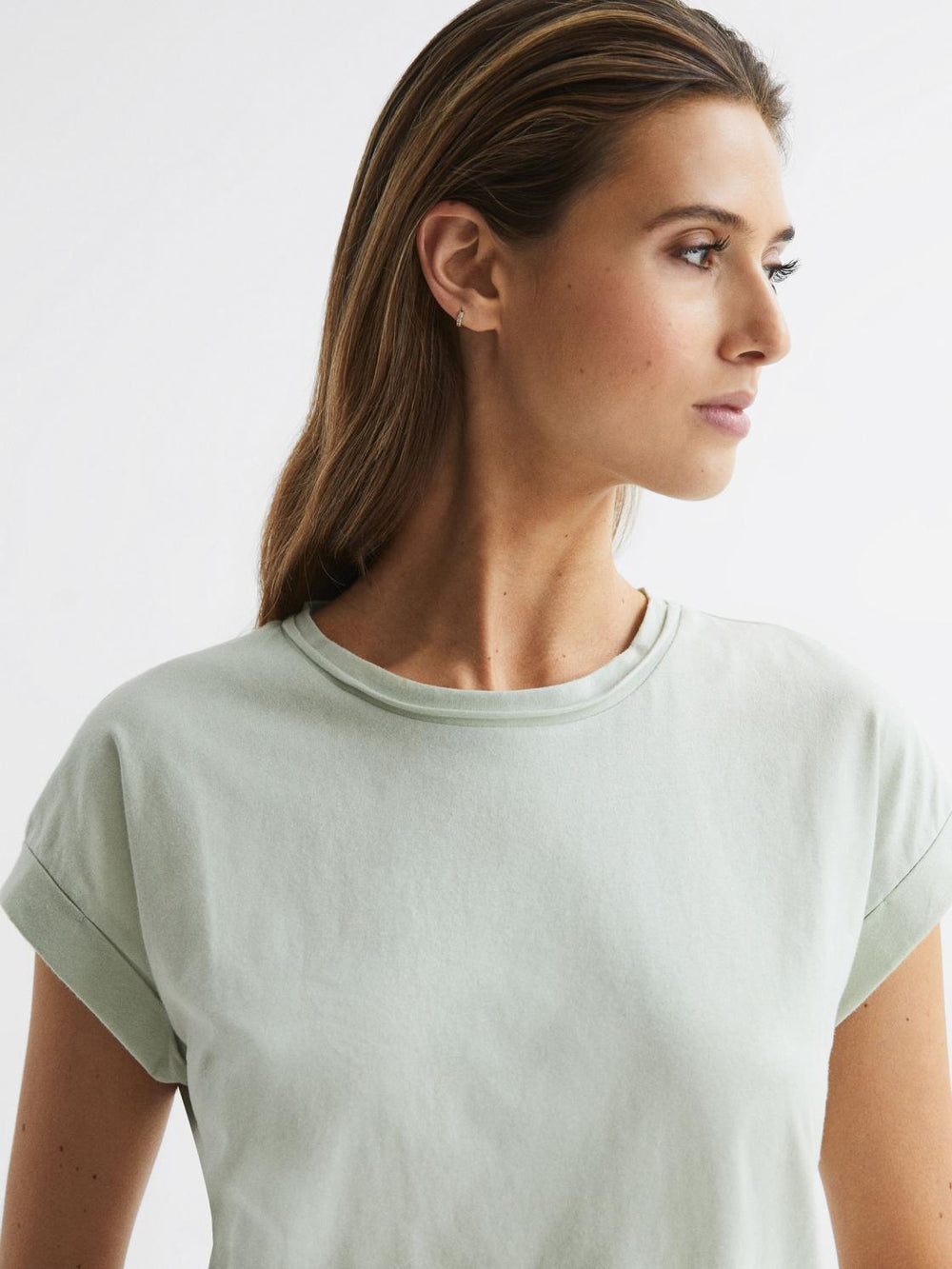 Reiss Tops | Tereza Crew T-Shirt Mint - Women