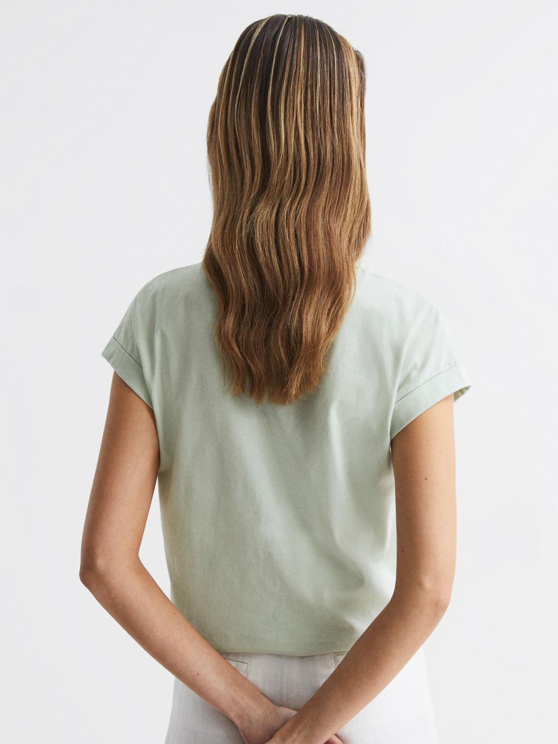 Reiss Tops | Tereza Crew T-Shirt Mint - Women