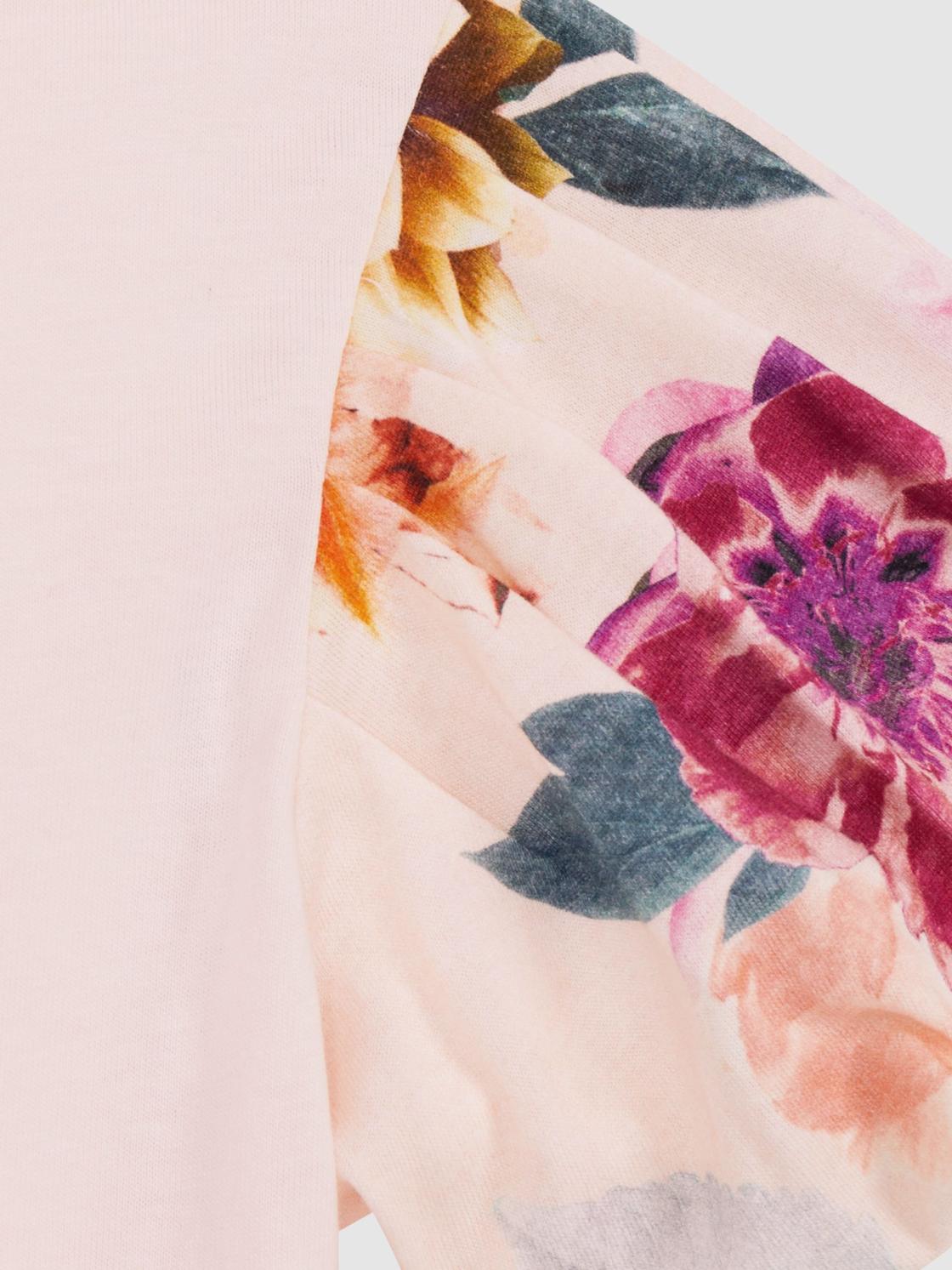 Reiss Tops &amp; Tshirts | Amira Floral Print Puff Sleeve T-Shirt Ivory - Children