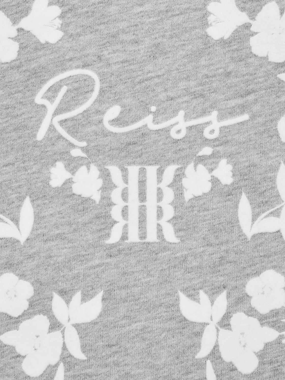 Reiss Tops &amp; Tshirts | Bobbi Motif Crew Neck T-Shirt Grey Marl - Children