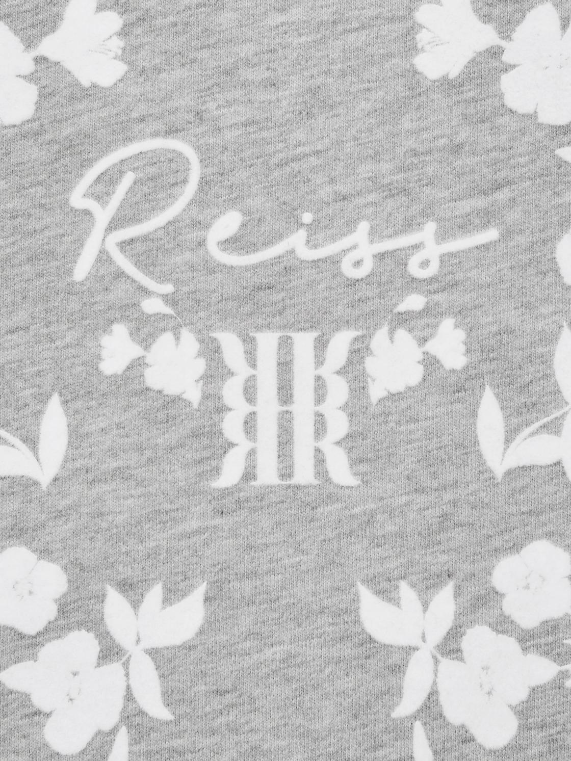 Reiss Tops &amp; Tshirts | Bobbi Motif Crew Neck T-Shirt Grey Marl - Children