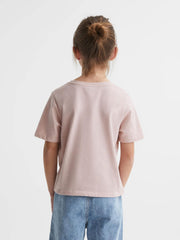 Reiss Tops &amp; Tshirts | Bobbi Motif Crew Neck T-Shirt Pale Pink - Children
