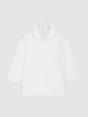 Reiss Tops &amp; Tshirts | Carey Roll Neck Long Sleeve Top Ivory - Children