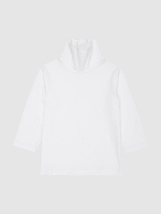 Reiss Tops &amp; Tshirts | Carey Roll Neck Long Sleeve Top Ivory - Children