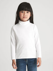 Reiss Tops &amp; Tshirts | Carey Roll Neck Long Sleeve Top Ivory - Children