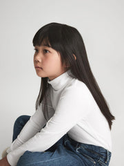 Reiss Tops &amp; Tshirts | Carey Roll Neck Long Sleeve Top Ivory - Children