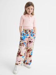 Reiss Tops &amp; Tshirts | Eva Cropped Polo Shirt Pink - Children