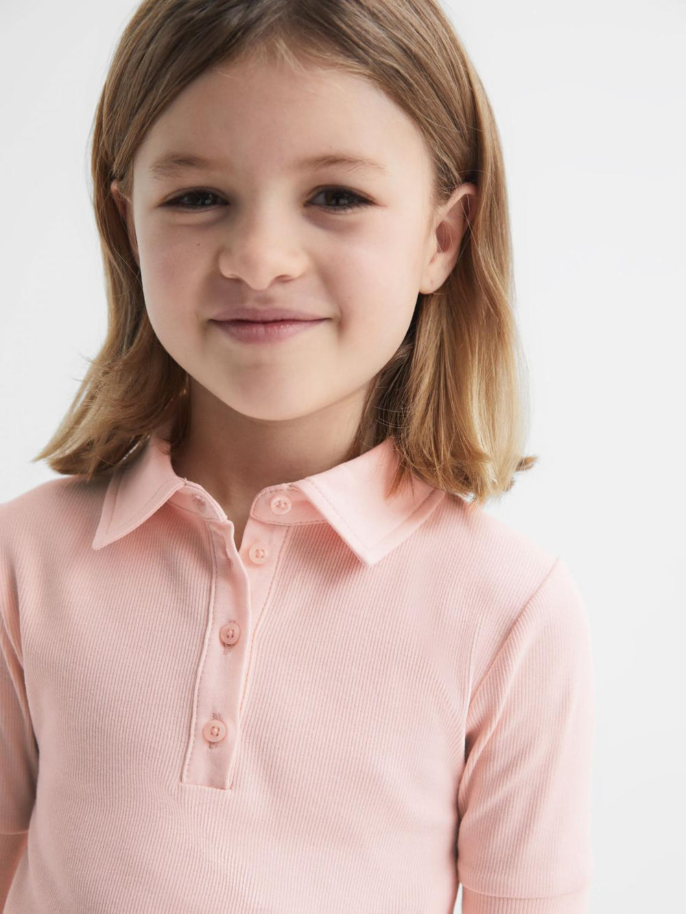Reiss Tops &amp; Tshirts | Eva Cropped Polo Shirt Pink - Children