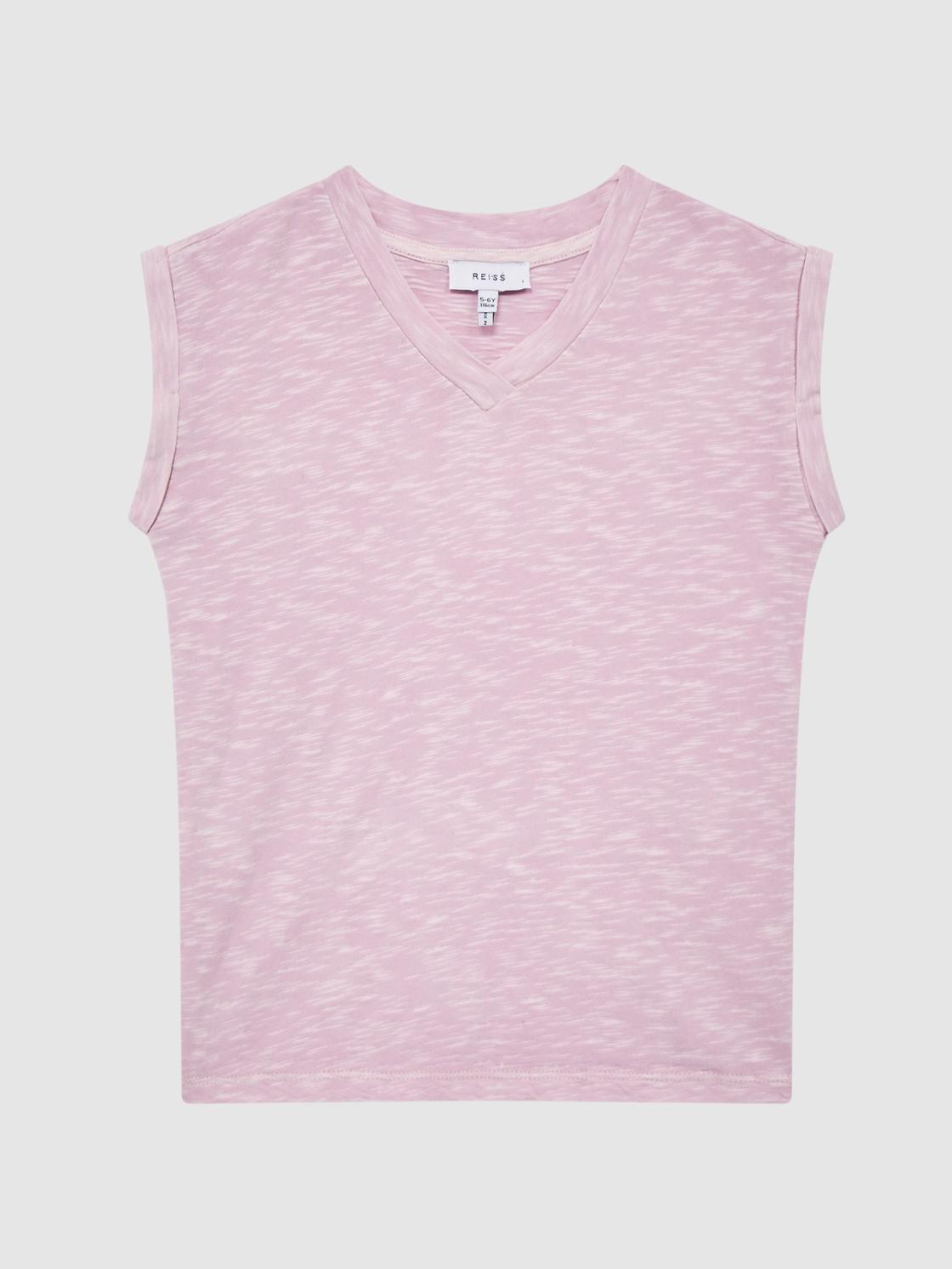 Reiss Tops &amp; Tshirts | Freddie Jersey V-Neck T-Shirt Lilac - Children