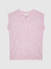 Reiss Tops &amp; Tshirts | Freddie Jersey V-Neck T-Shirt Lilac - Children
