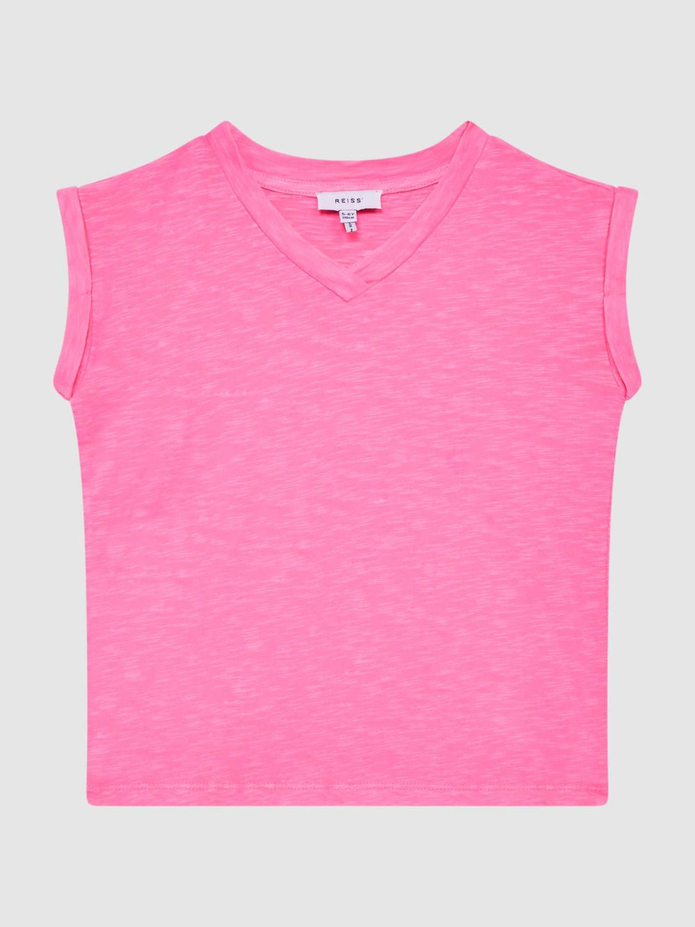 Reiss Tops &amp; Tshirts | Freddie Jersey V-Neck T-Shirt Pink - Children