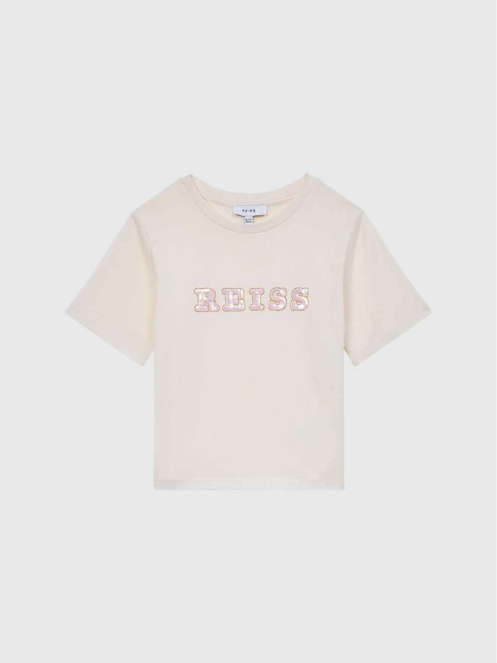 Reiss Tops &amp; Tshirts | Jasmine Sequin T-Shirt Pale Pink - Children