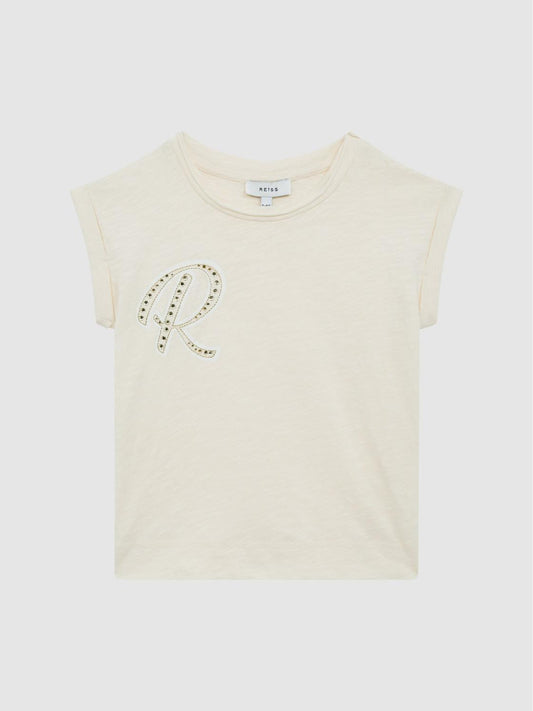Reiss Tops &amp; Tshirts | Tabby Embellished T-Shirt Off White - Children