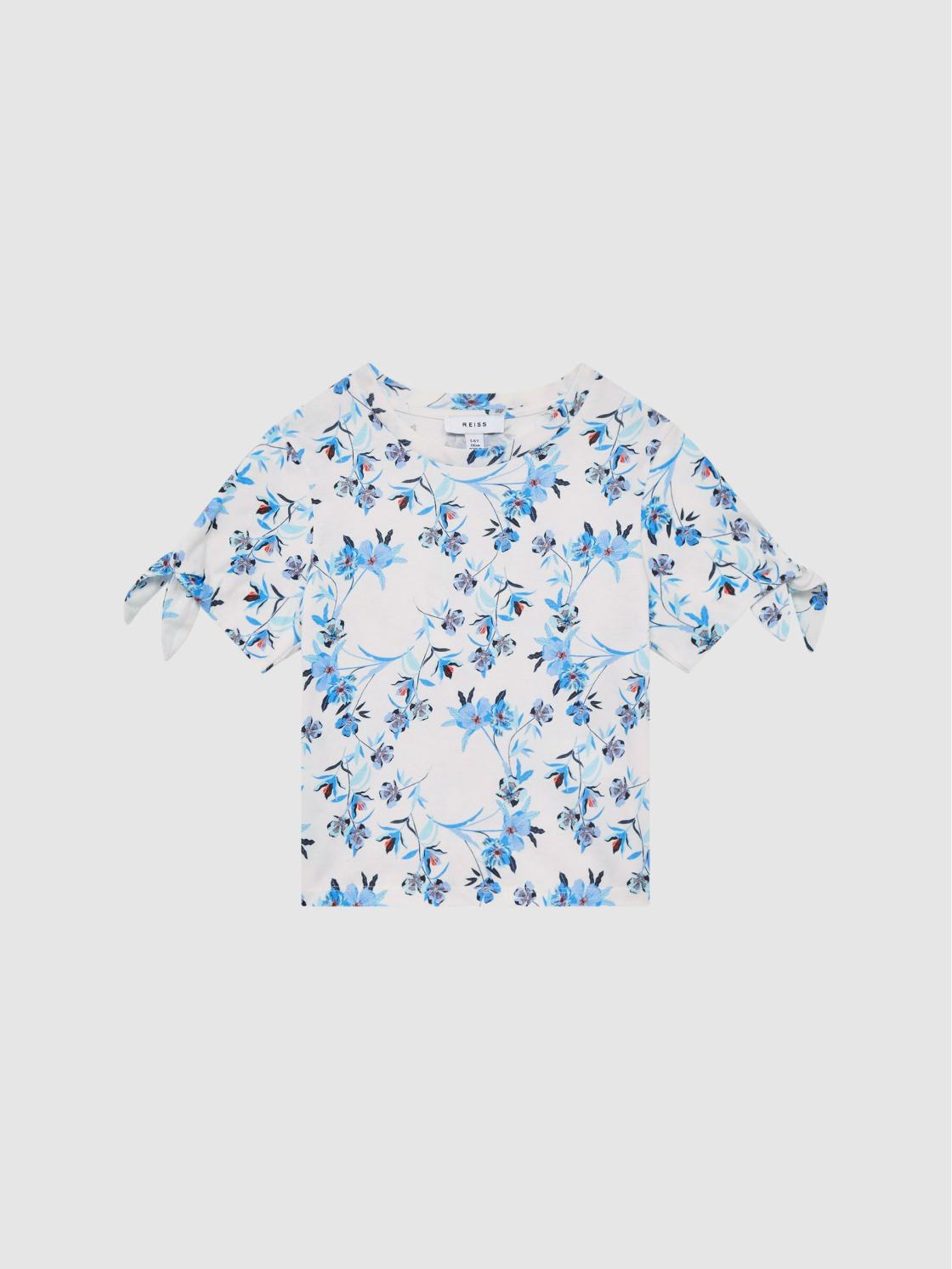 Reiss Tops &amp; Tshirts | Tally Printed Cotton T-Shirt Blue Print - Children