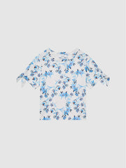 Reiss Tops &amp; Tshirts | Tally Printed Cotton T-Shirt Blue Print - Children