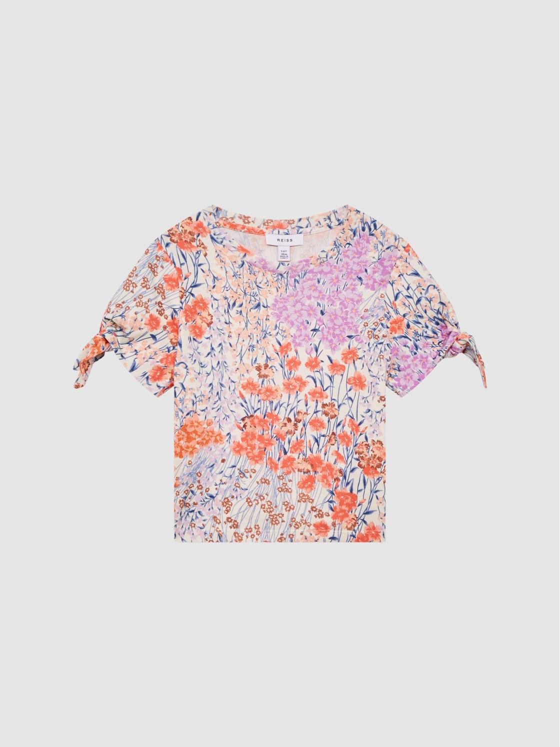 Reiss Tops &amp; Tshirts | Tally Printed Cotton T-Shirt Pink - Children