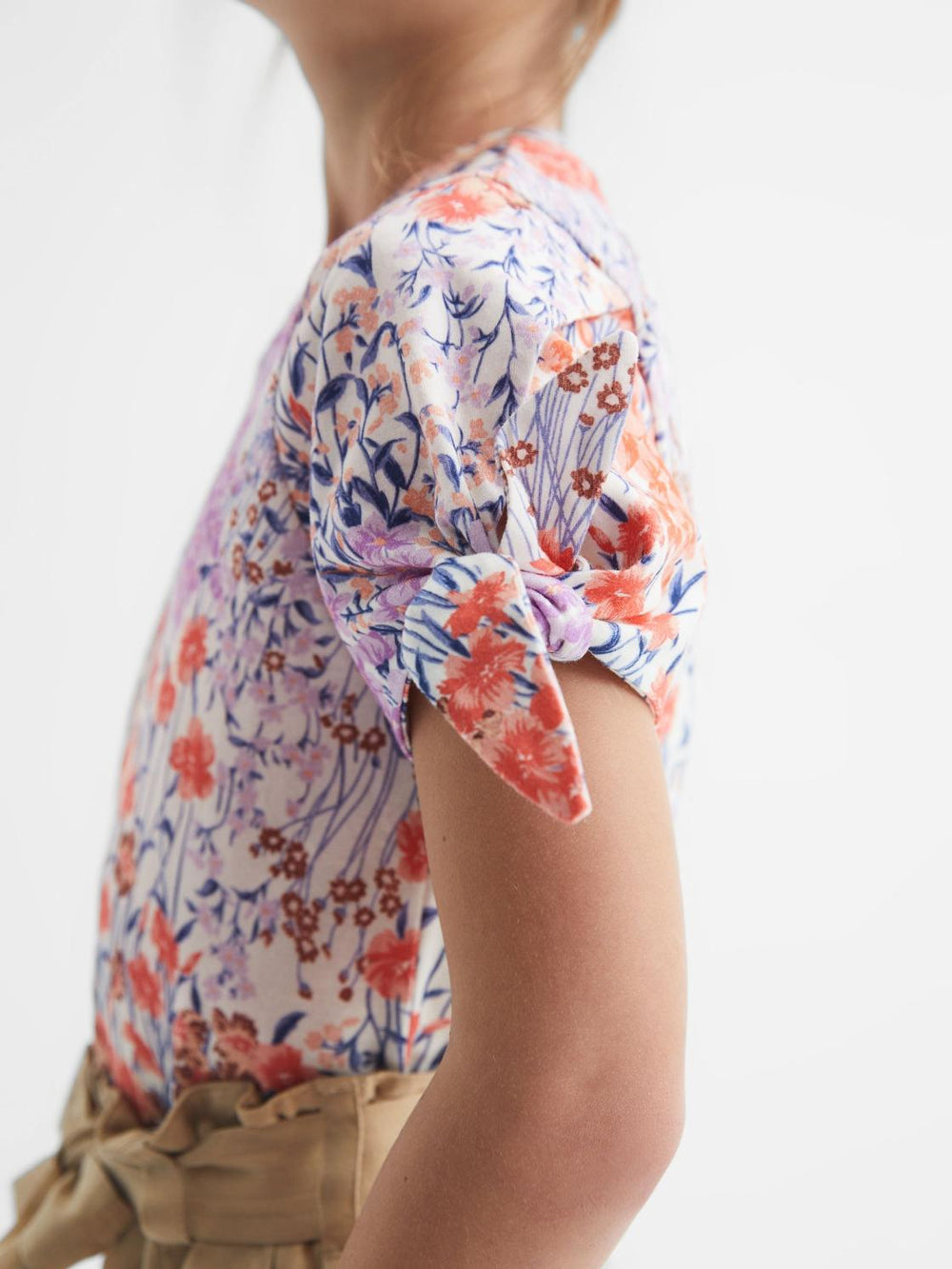 Reiss Tops &amp; Tshirts | Tally Printed Cotton T-Shirt Pink - Children