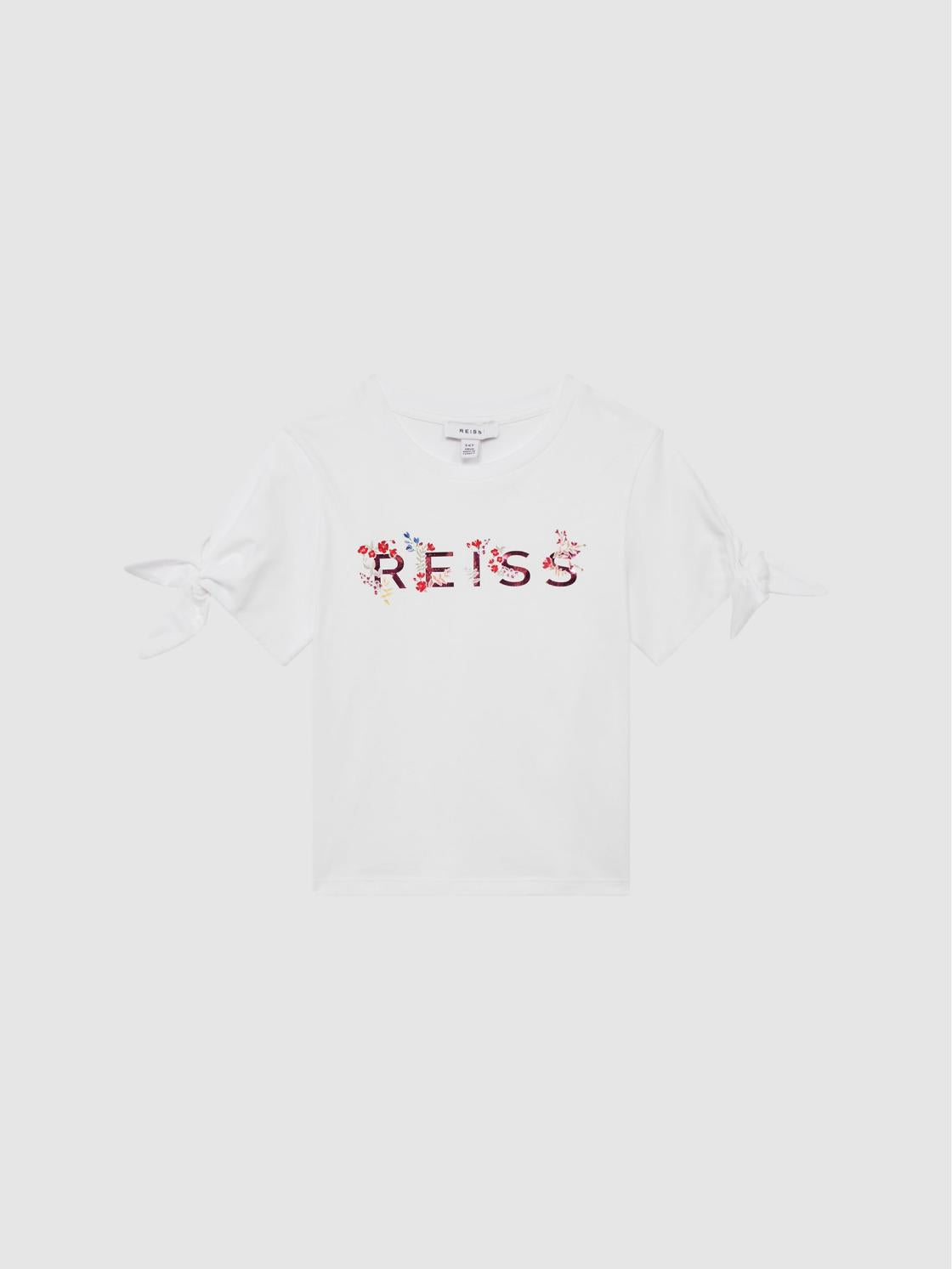 Reiss Tops &amp; Tshirts | Tally Printed Cotton T-Shirt Pink Print - Children