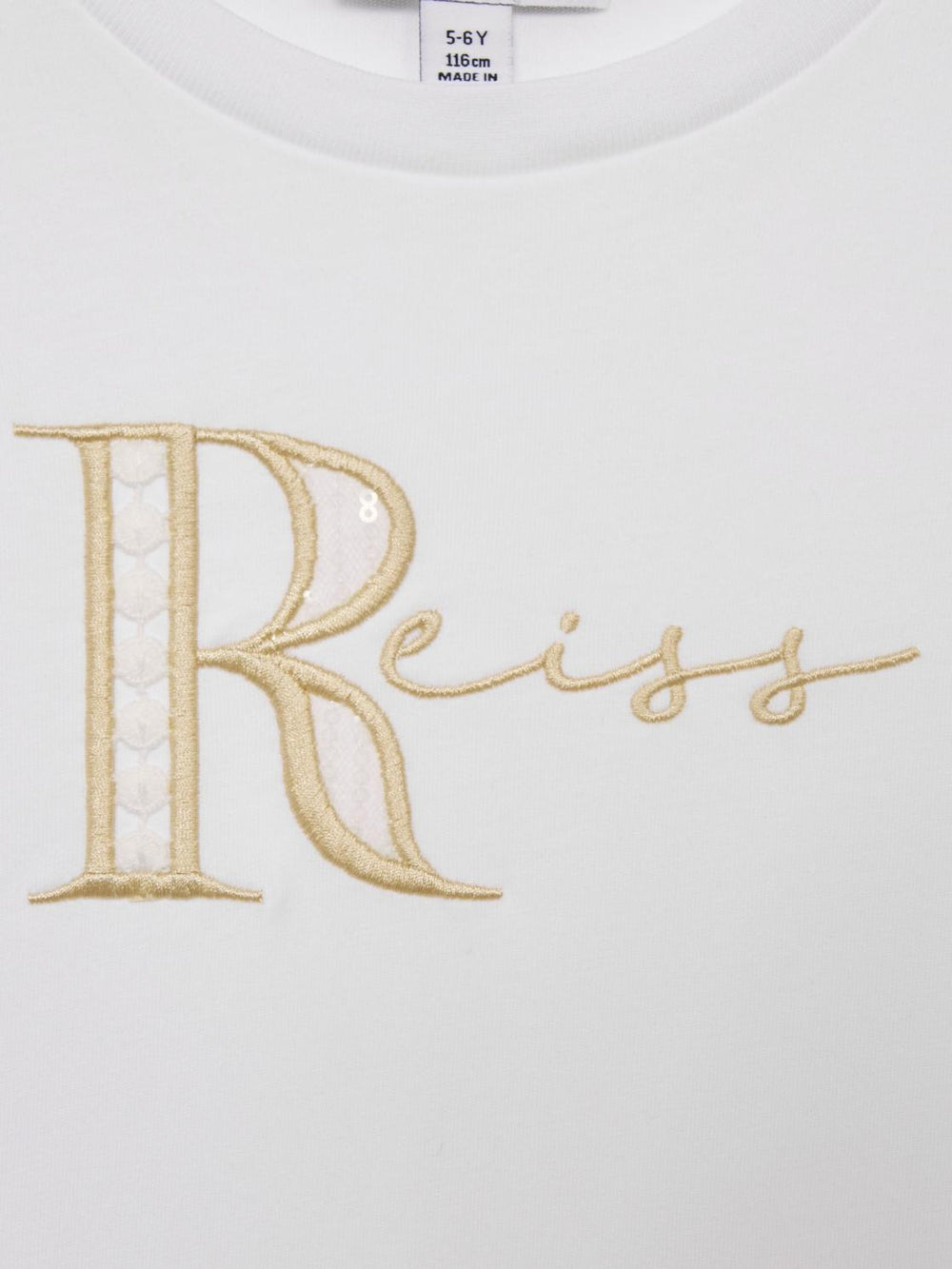 Reiss Tops &amp; Tshirts | Tally Printed Cotton T-Shirt White - Children