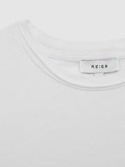 Reiss Tops &amp; Tshirts | Terry Cotton Crew Neck Cropped T-Shirt Pink - Children