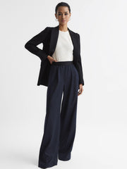 Reiss Tops | Zoe Crew Neck Ribbed Racer Vest Top Black - Women